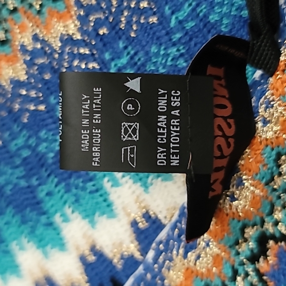 Missoni Fringe Metallic Crochet Knit Scarf - Picture 9 of 14